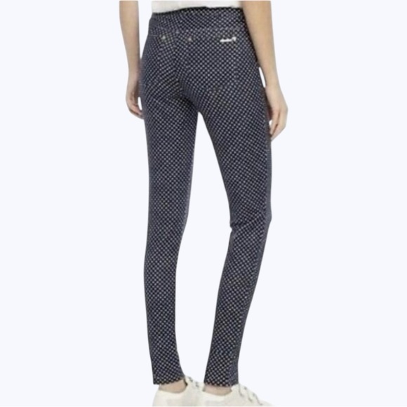 MICHAEL Michael Kors Aziza Navy & White Polka Dot Print Leggings Jeggings Size S - Picture 3 of 11